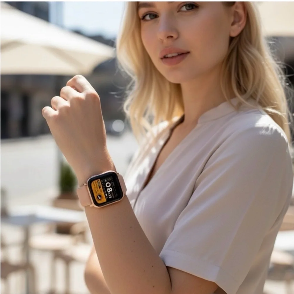 Doviico Smart Watch Rose Gold Blush Band New in Box FREE SHIPPING